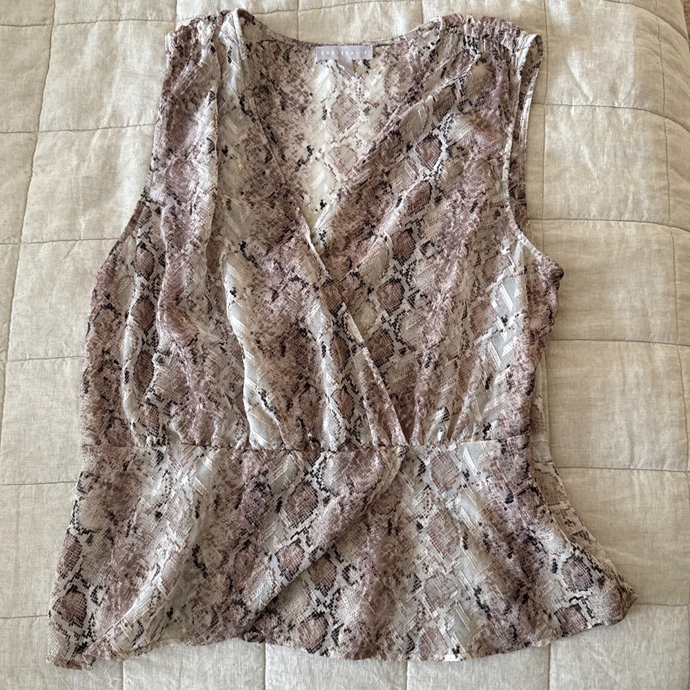 Snakeskin Sheer Tank
